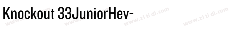Knockout 33JuniorHev字体转换